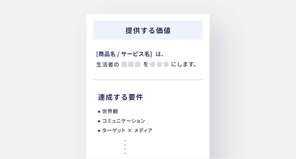 コンセプトの体現イメージ